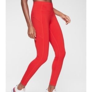 Athleta Red Contender Leggings